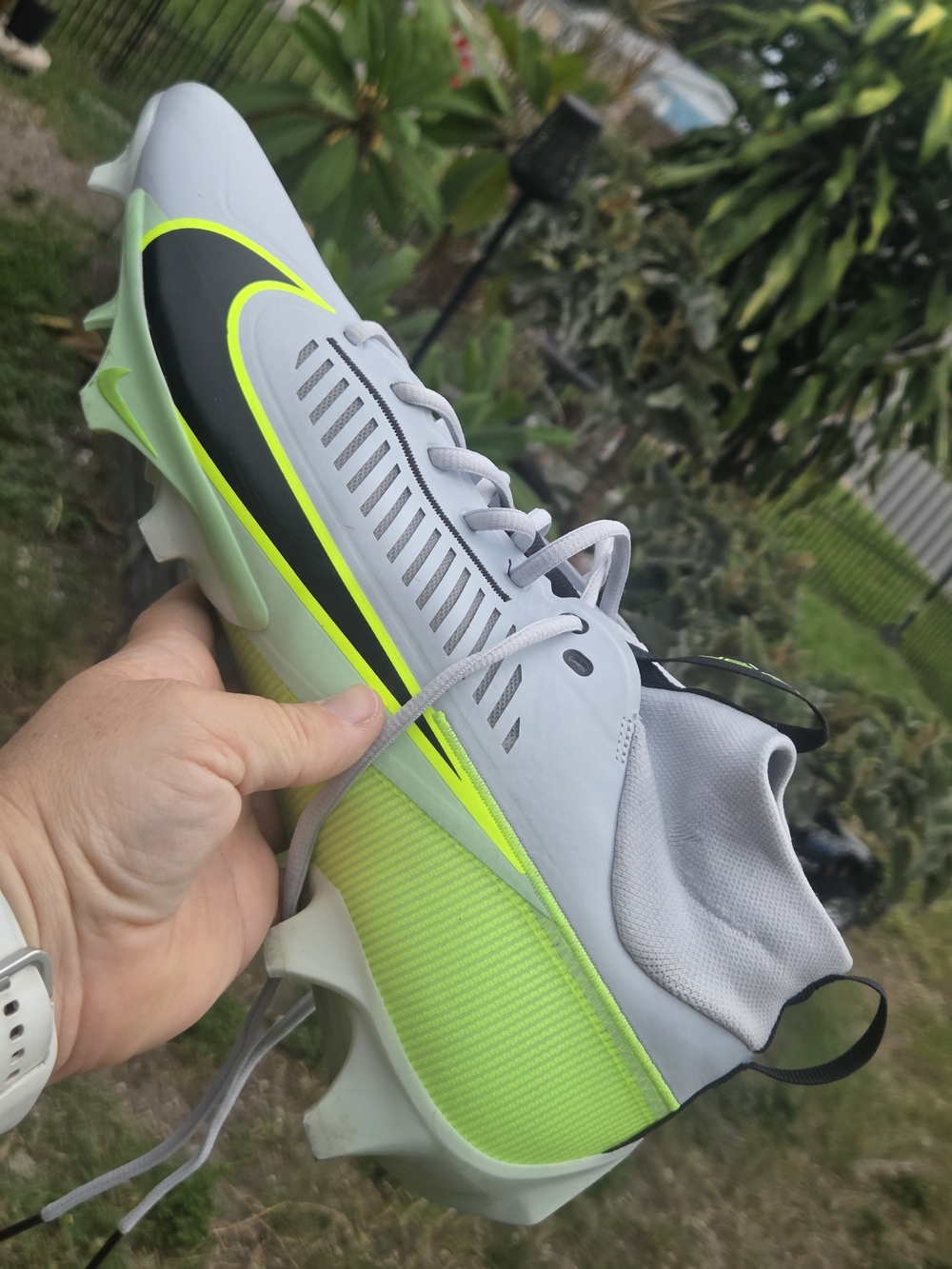Nike Vapor Edge Pro 360 2 Football Cleats Platinum Green DA5456-004 Sz 15